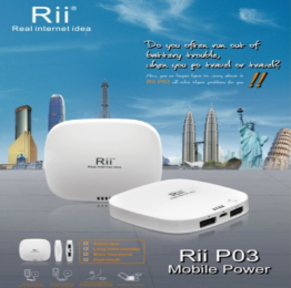 RiiÂ® P03 Portable 4000mAh Battery Dual USB Mobile Power Bank Charger for iPhone iPod Samsung HTC